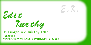 edit kurthy business card